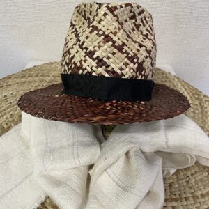 Fedora Hat Velina 中折れ帽(染色：ベージュ＆ブラウン)